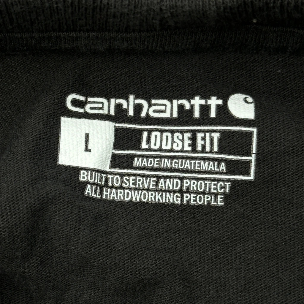 Plumbing Company Carhartt Long Sleeve T-Shirt - Large Black Cotton - Image 3