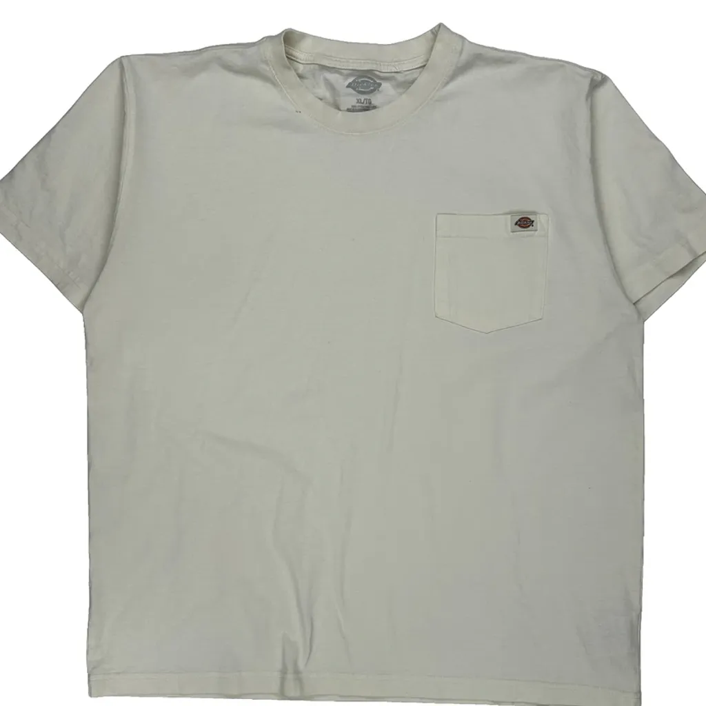 Pocket Dickies T-Shirt - XL Cream Cotton - Image 5