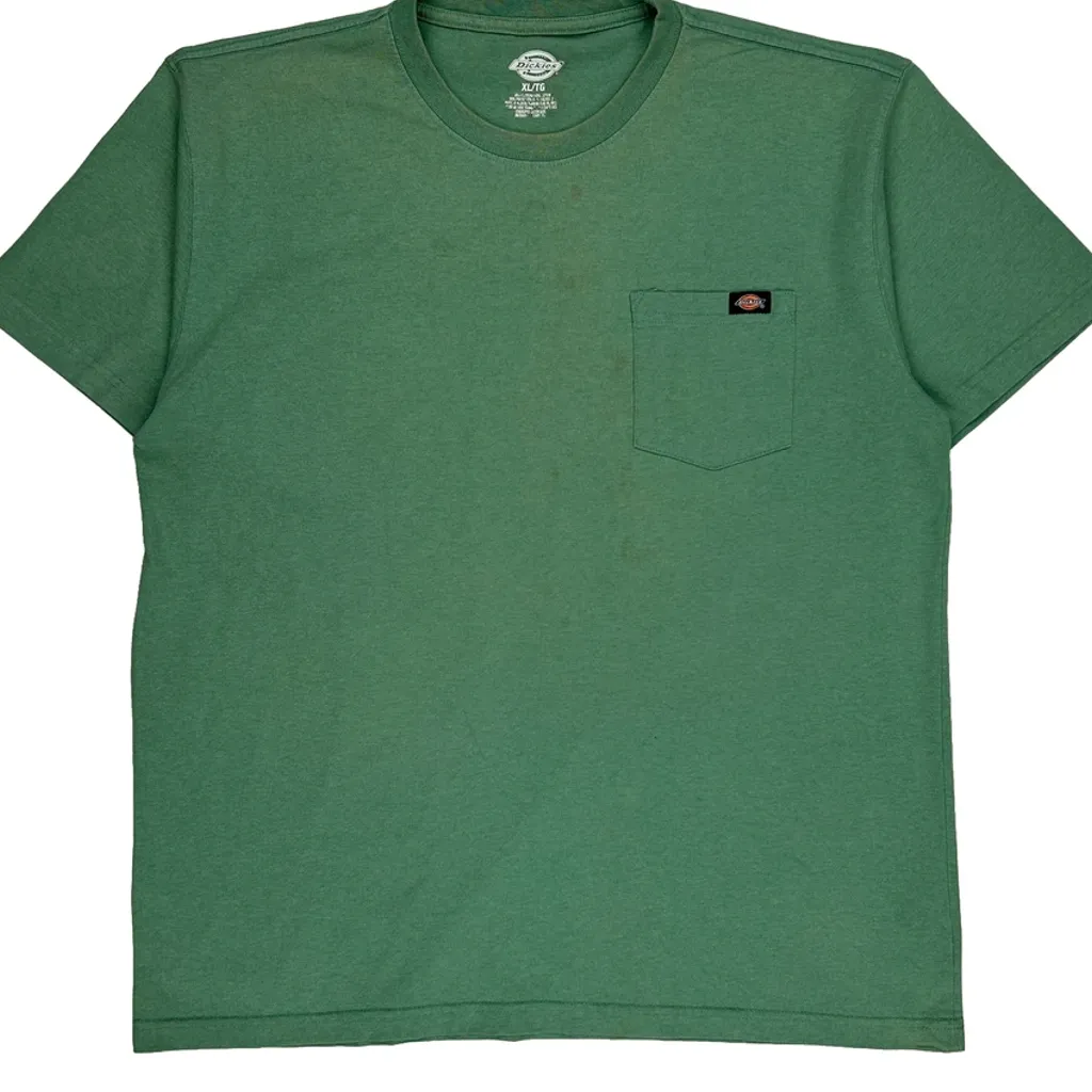 Pocket Dickies T-Shirt - XL Green Cotton Blend - Image 5
