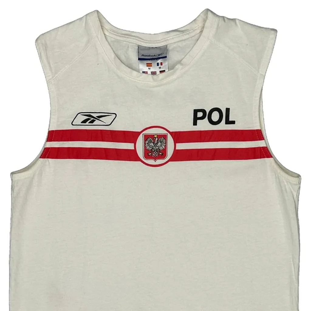 Poland Reebok Graphic Vest - Medium White Cotton - Image 4