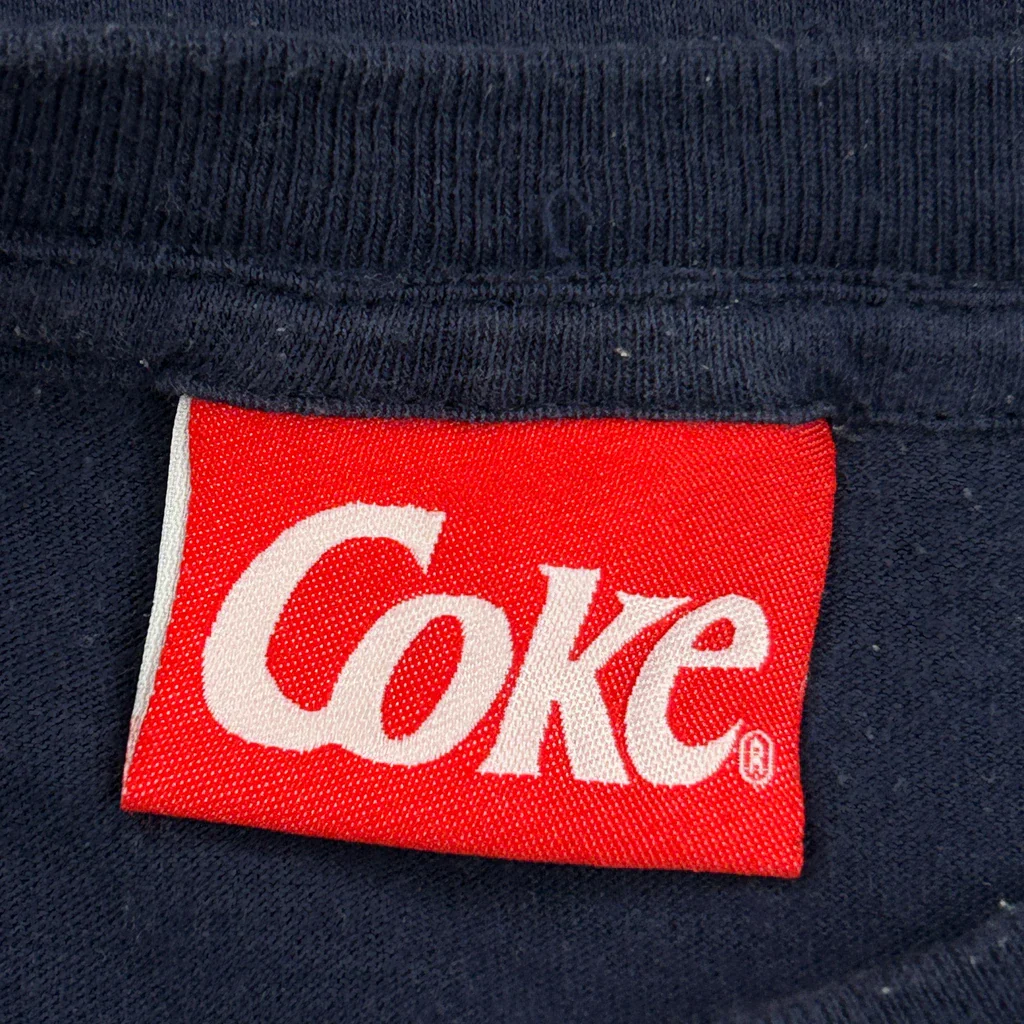 Polar Bear Coca-Cola Graphic T-Shirt - Large Navy Cotton - Image 3