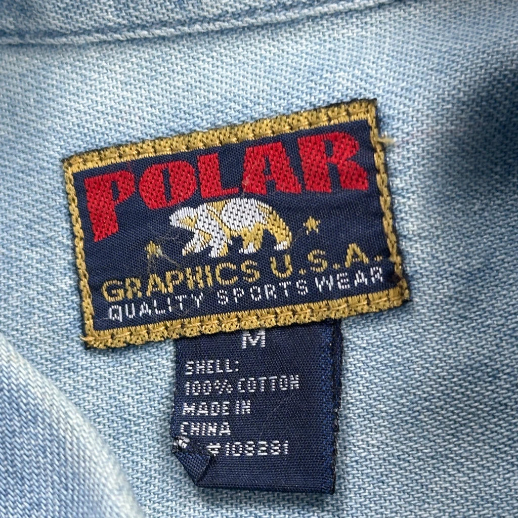 Polar Dogs Denim Shirt - Medium Light Wash Cotton - Image 3