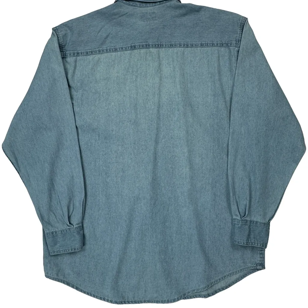 Polar Dogs Denim Shirt - Medium Light Wash Cotton - Image 7