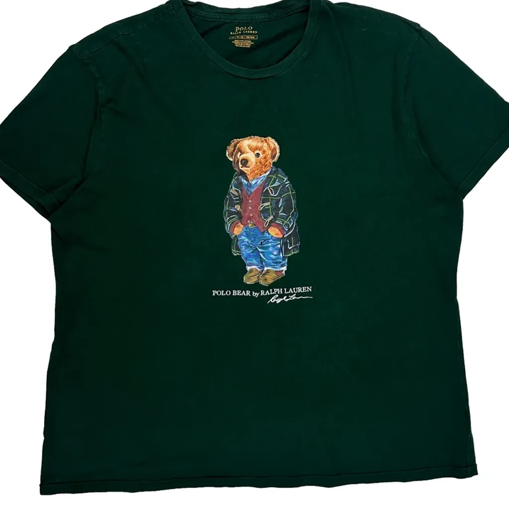 Polo Bear Polo By Ralph Lauren Graphic T-Shirt - XL Green Cotton - Image 5