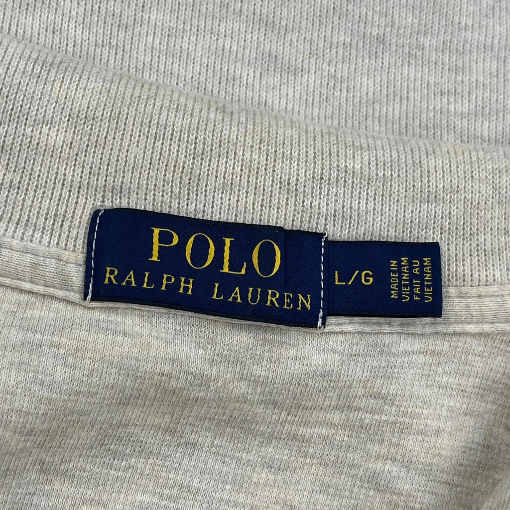 Polo By Ralph Lauren 1/4 Zip - Large Beige Cotton - Image 3