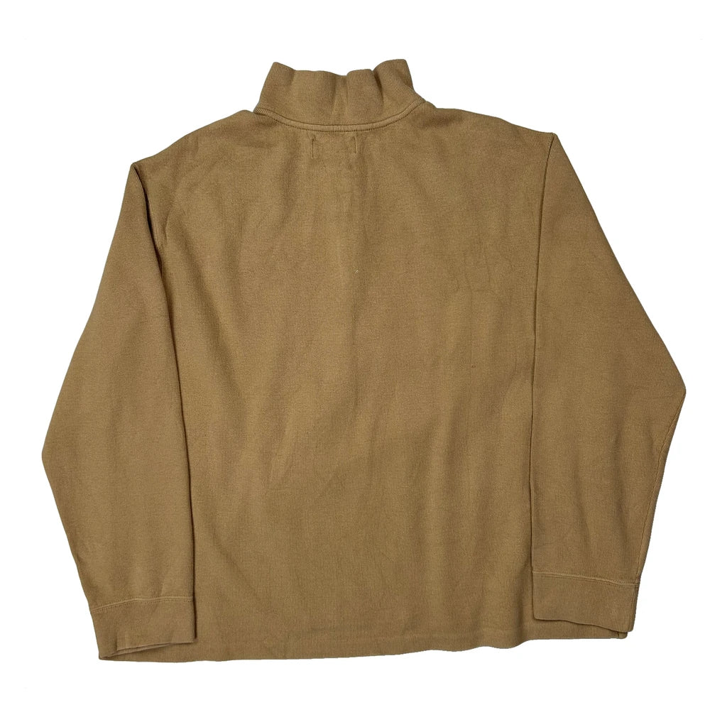 Polo By Ralph Lauren 1/4 Zip - XL Beige Cotton - Image 2