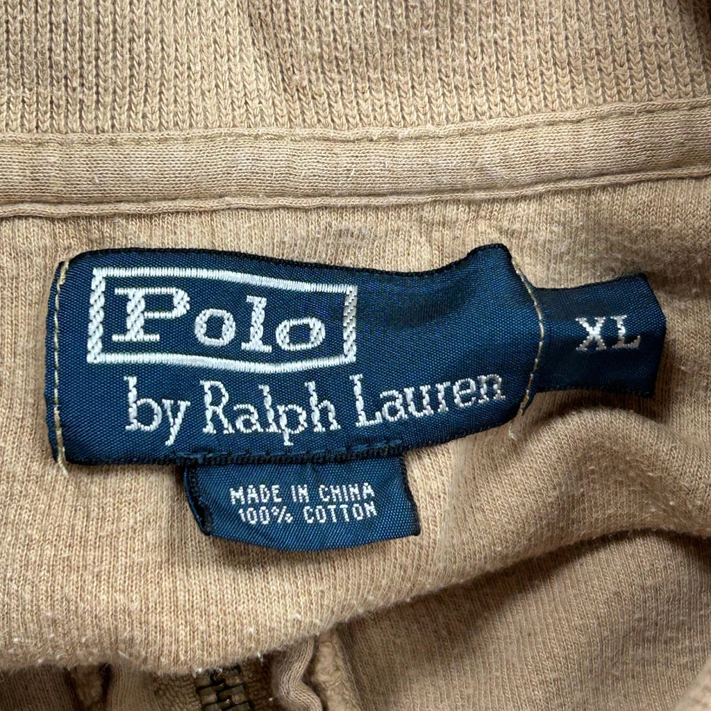 Polo By Ralph Lauren 1/4 Zip - XL Beige Cotton - Image 3