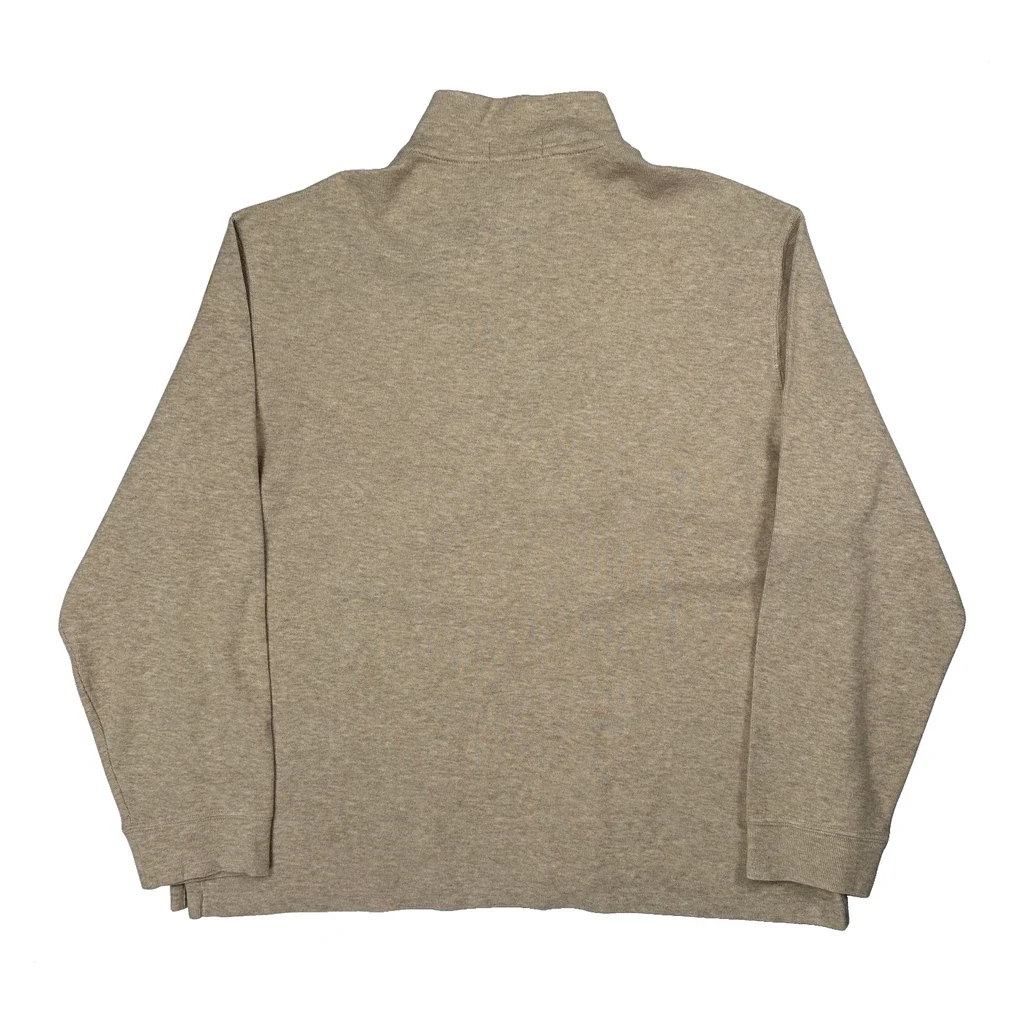 Polo By Ralph Lauren 1/4 Zip - XL Beige Cotton - Image 2