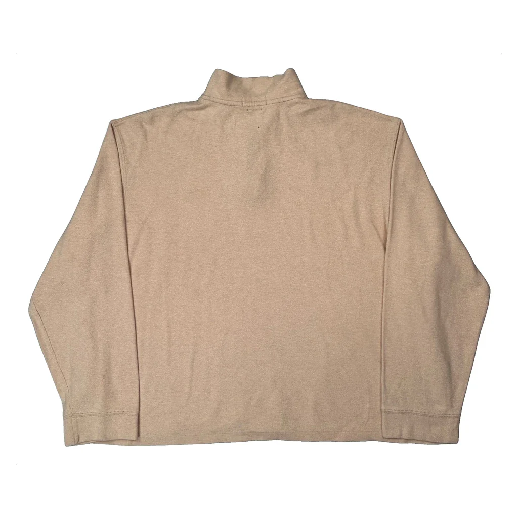 Polo By Ralph Lauren 1/4 Zip - 2XL Beige Cotton - Image 2