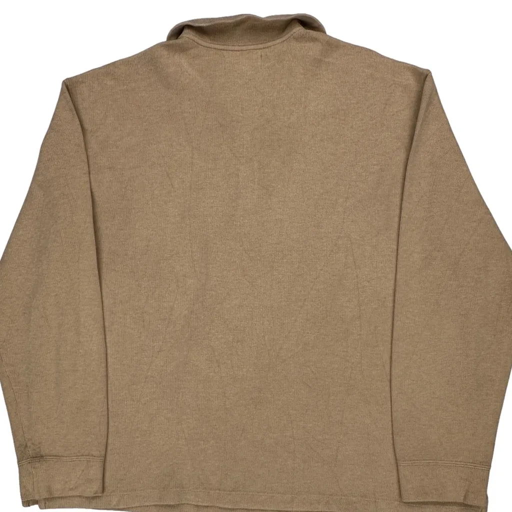 Polo By Ralph Lauren 1/4 Zip - 2XL Beige Cotton - Image 6