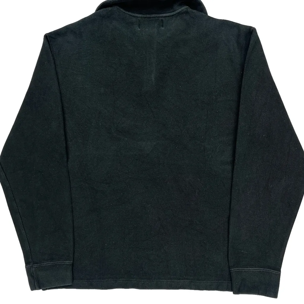 Polo By Ralph Lauren 1/4 Zip - Large Black Cotton - Image 6