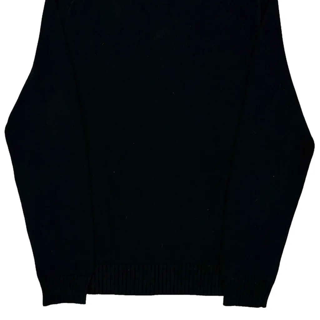 Polo By Ralph Lauren 1/4 Zip - Large Black Cotton - Image 7