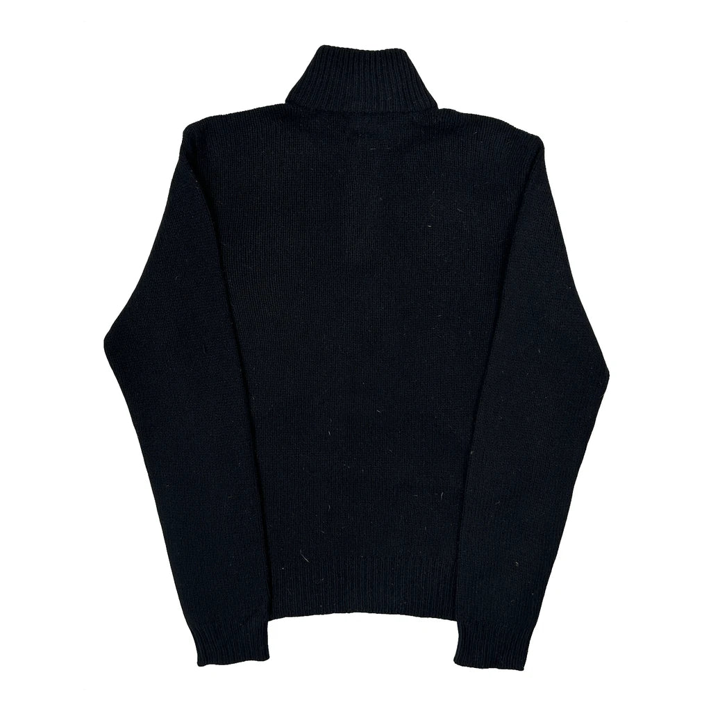 Polo By Ralph Lauren 1/4 Zip - Medium Black Merino Wool Blend - Image 2
