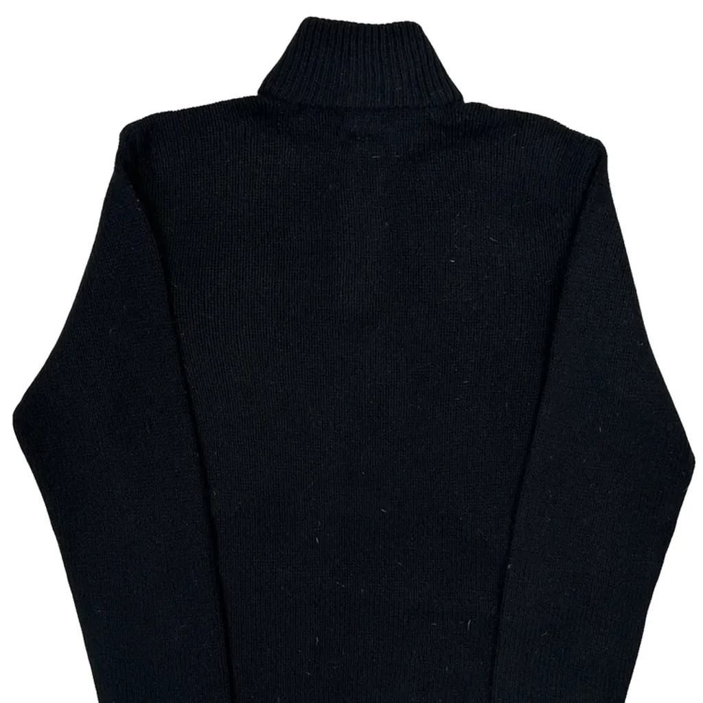 Polo By Ralph Lauren 1/4 Zip - Medium Black Merino Wool Blend - Image 6