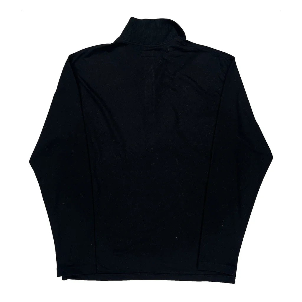 Polo By Ralph Lauren 1/4 Zip - Medium Black Polyester - Image 2
