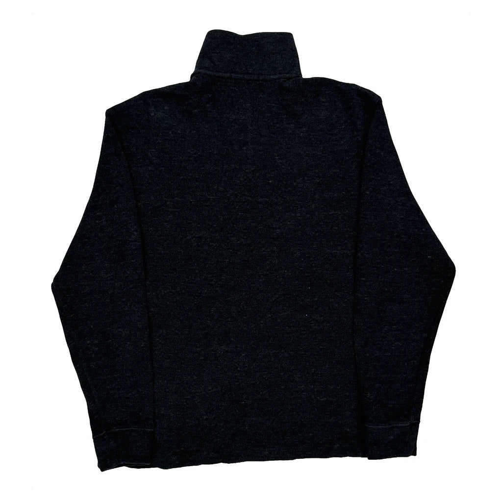Polo By Ralph Lauren 1/4 Zip - Medium Black Cotton - Image 2
