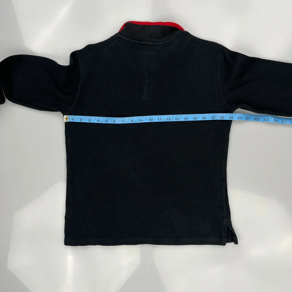 Polo By Ralph Lauren 1/4 Zip - Small Black Cotton - Image 3