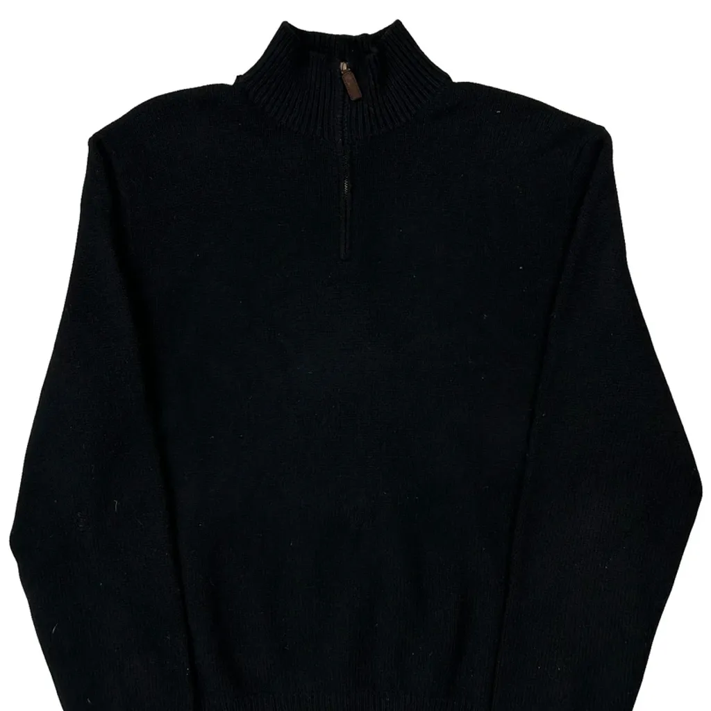 Polo By Ralph Lauren 1/4 Zip - XL Black Wool - Image 4