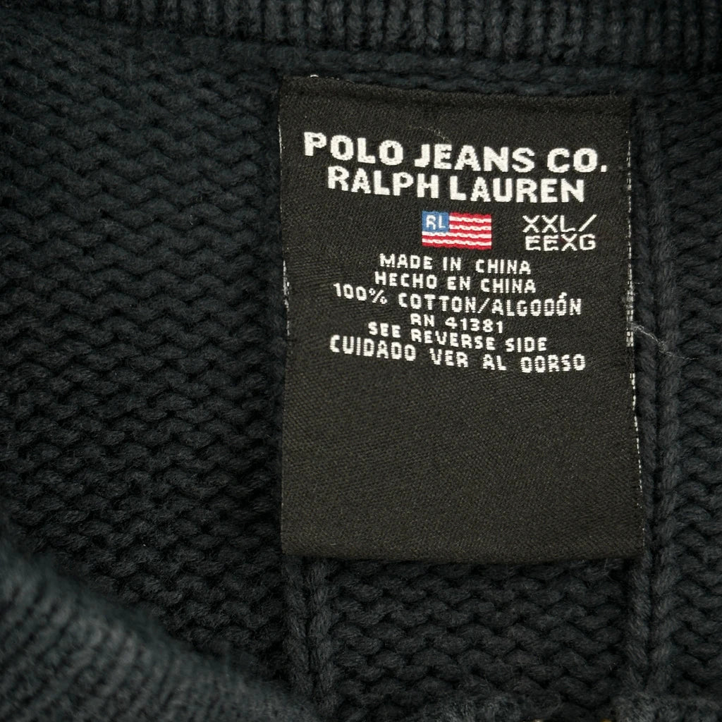 Polo By Ralph Lauren 1/4 Zip - 2XL Black Cotton - Image 3