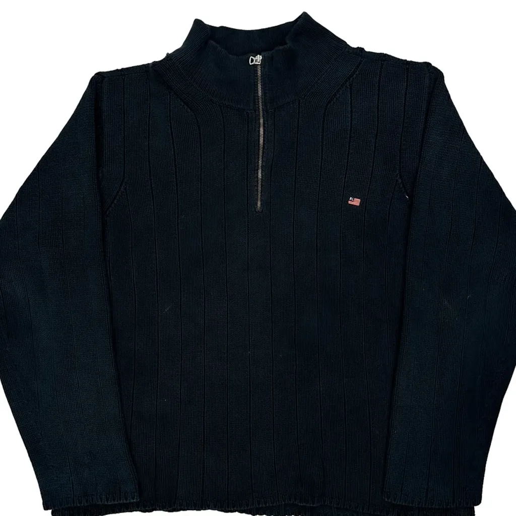 Polo By Ralph Lauren 1/4 Zip - 2XL Black Cotton - Image 4