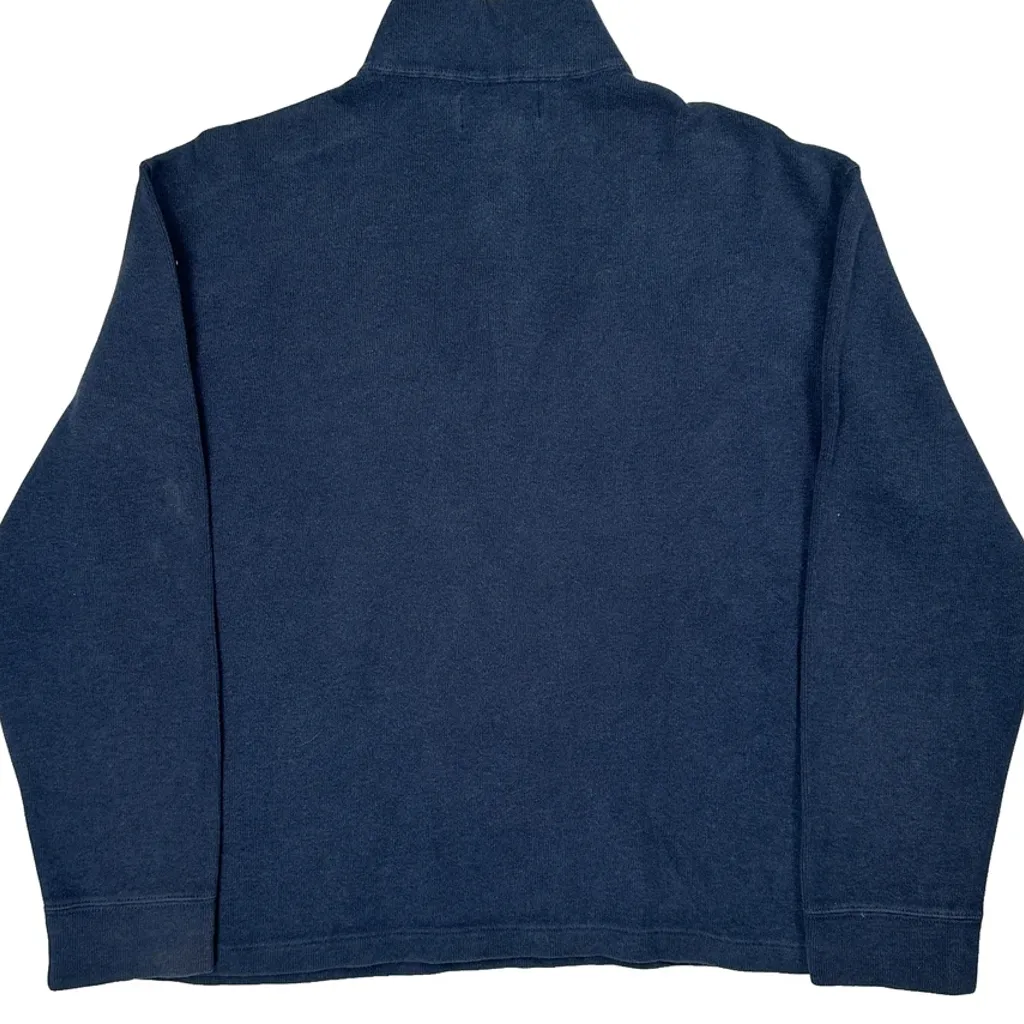Polo By Ralph Lauren 1/4 Zip - Large Blue Cotton - Image 7