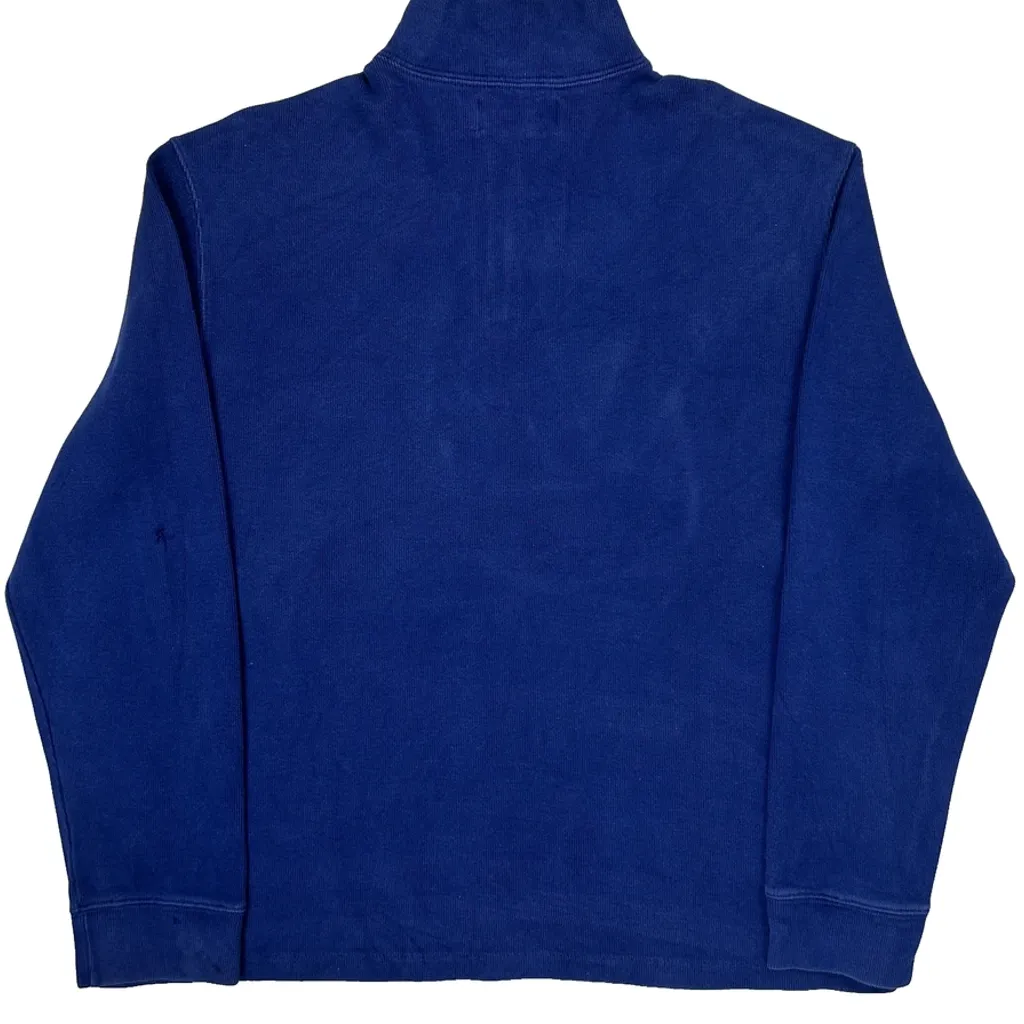 Polo By Ralph Lauren 1/4 Zip - Large Blue Cotton - Image 7