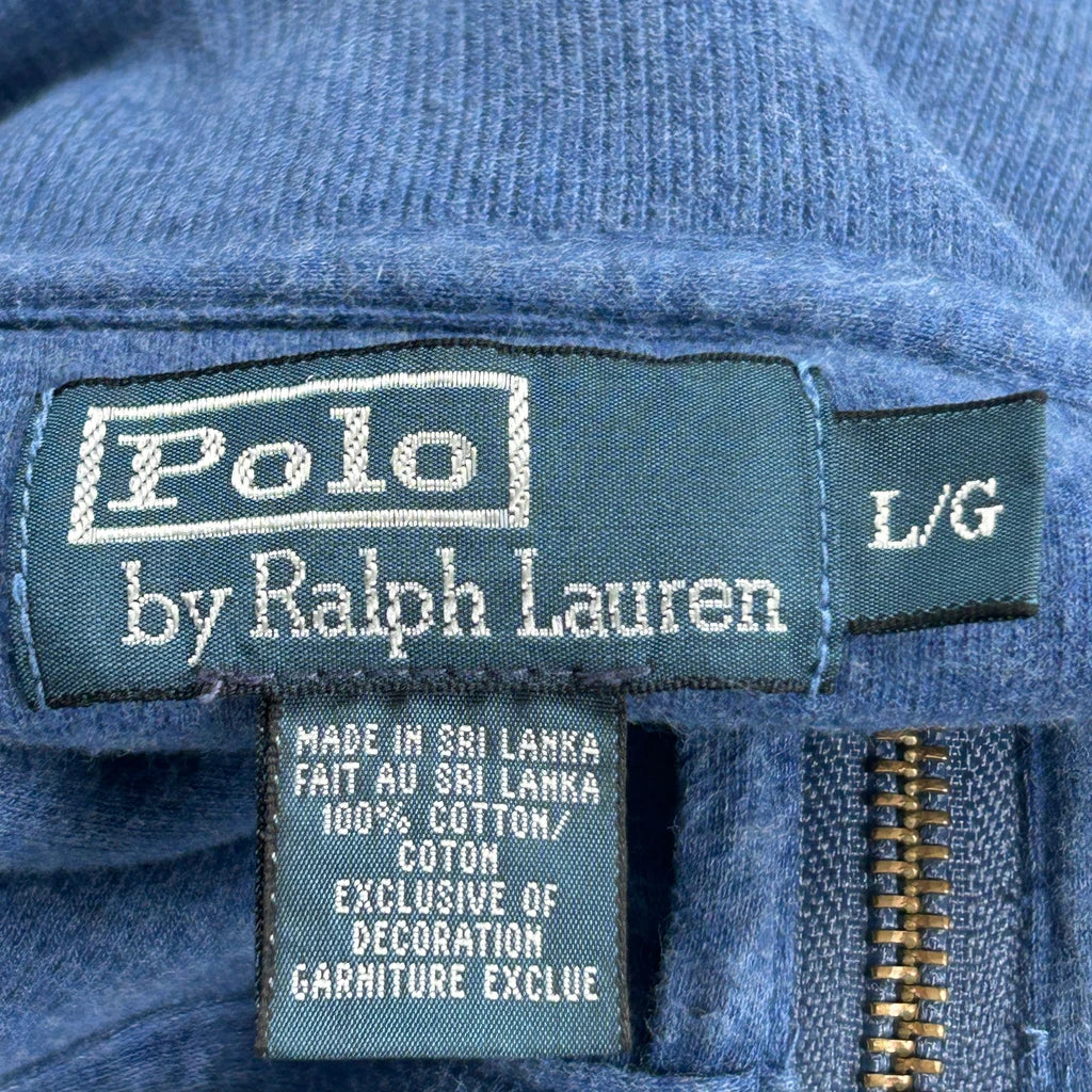 Polo By Ralph Lauren 1/4 Zip - Large Blue Cotton - Image 3