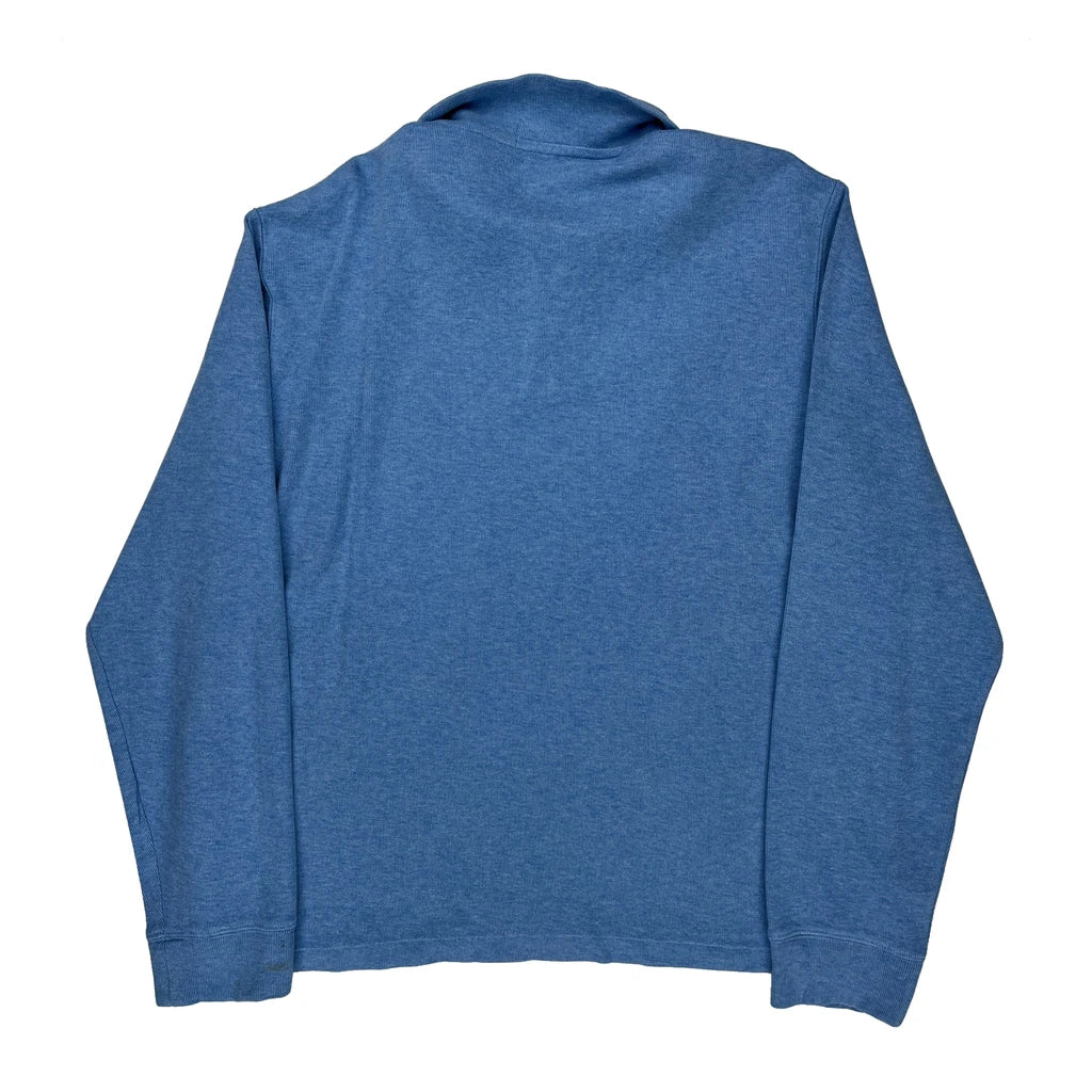 Polo By Ralph Lauren 1/4 Zip - Large Blue Cotton - Image 2