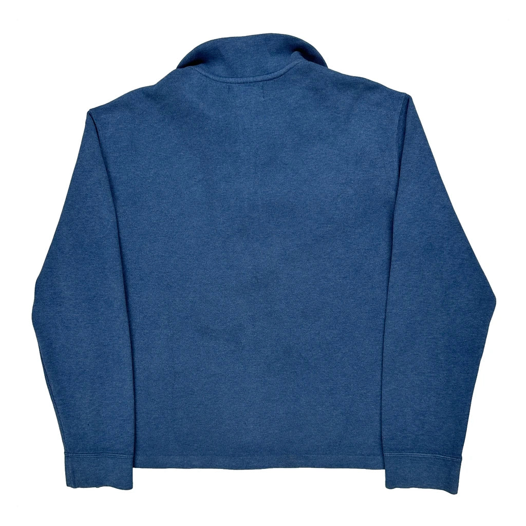 Polo By Ralph Lauren 1/4 Zip - Large Blue Cotton - Image 2