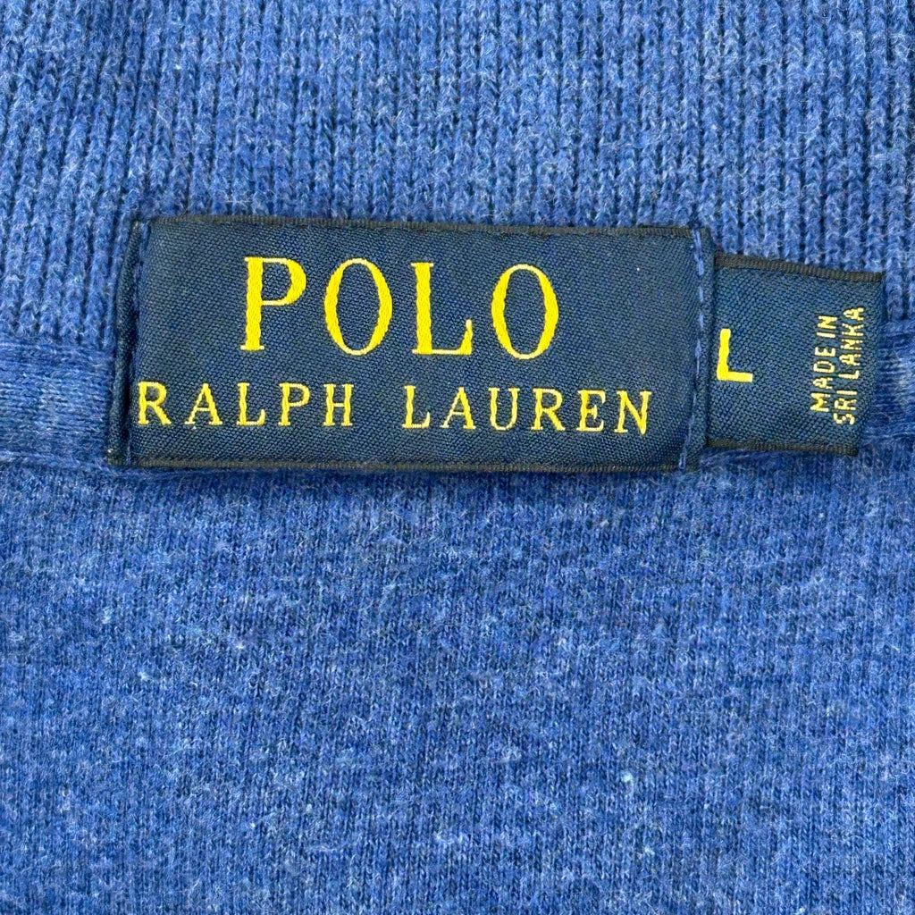 Polo By Ralph Lauren 1/4 Zip - Large Blue Cotton - Image 3