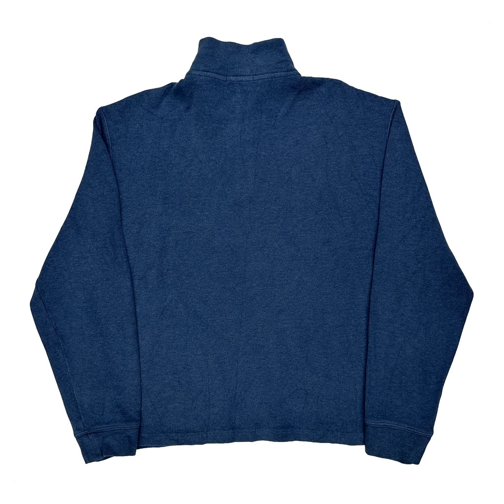 Polo By Ralph Lauren 1/4 Zip - Large Blue Cotton - Image 2