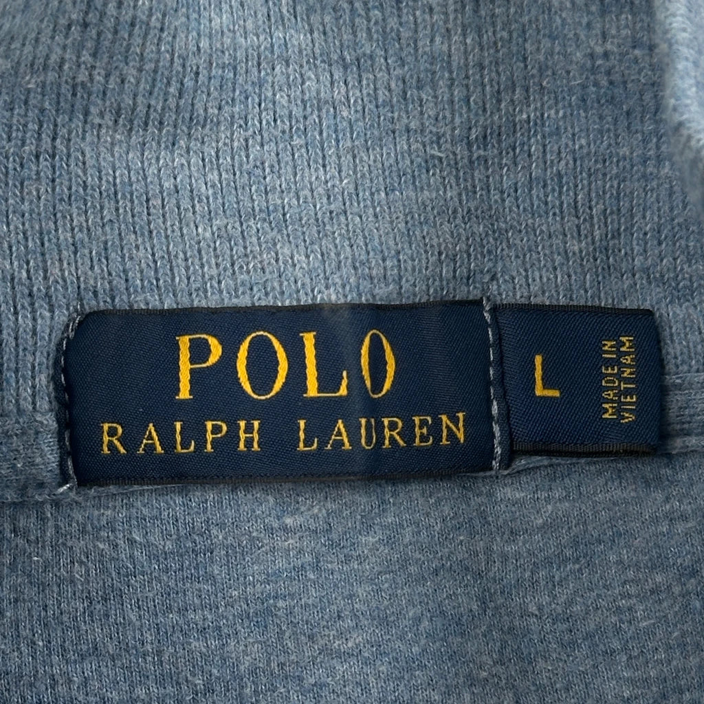 Polo By Ralph Lauren 1/4 Zip - Large Blue Cotton - Image 3