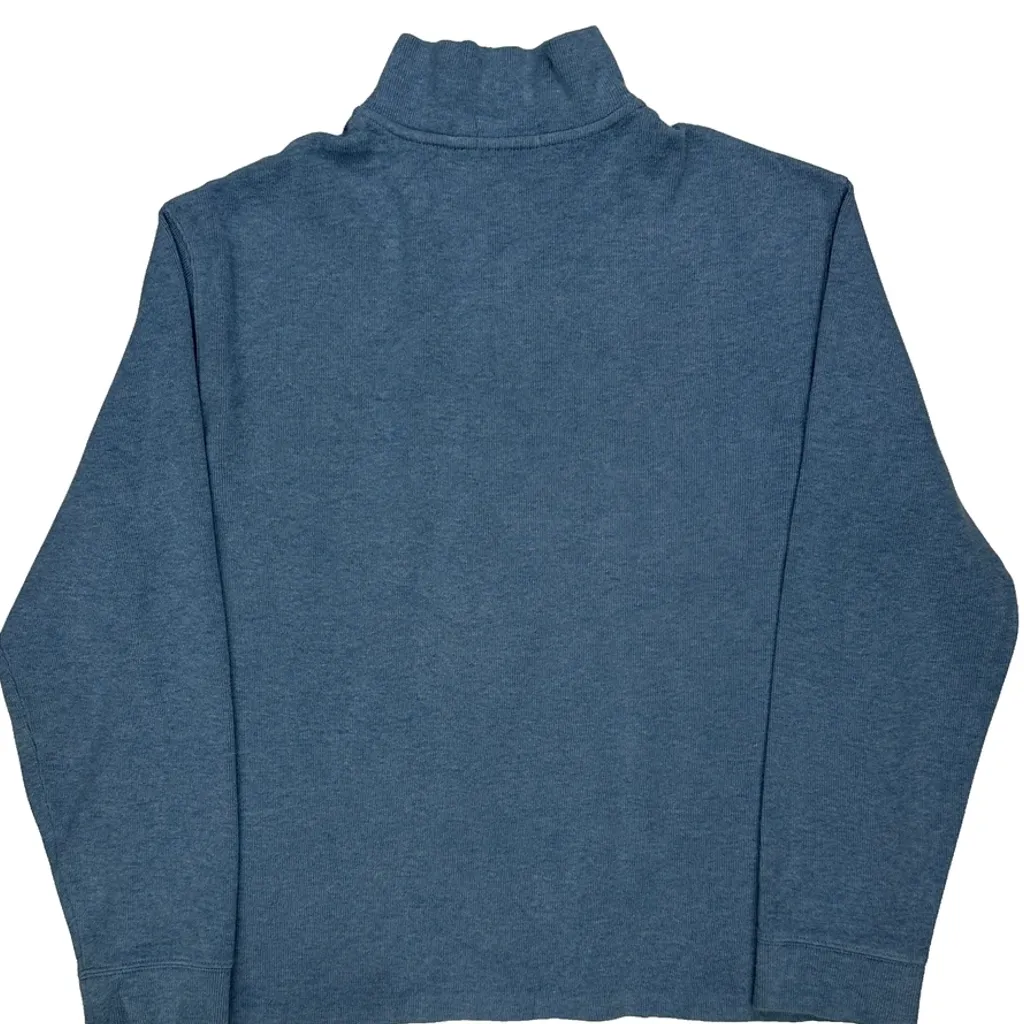 Polo By Ralph Lauren 1/4 Zip - Large Blue Cotton - Image 7