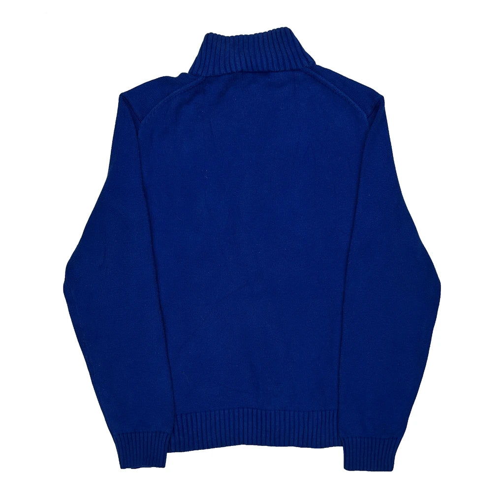Polo By Ralph Lauren 1/4 Zip - Large Blue Cotton - Image 2