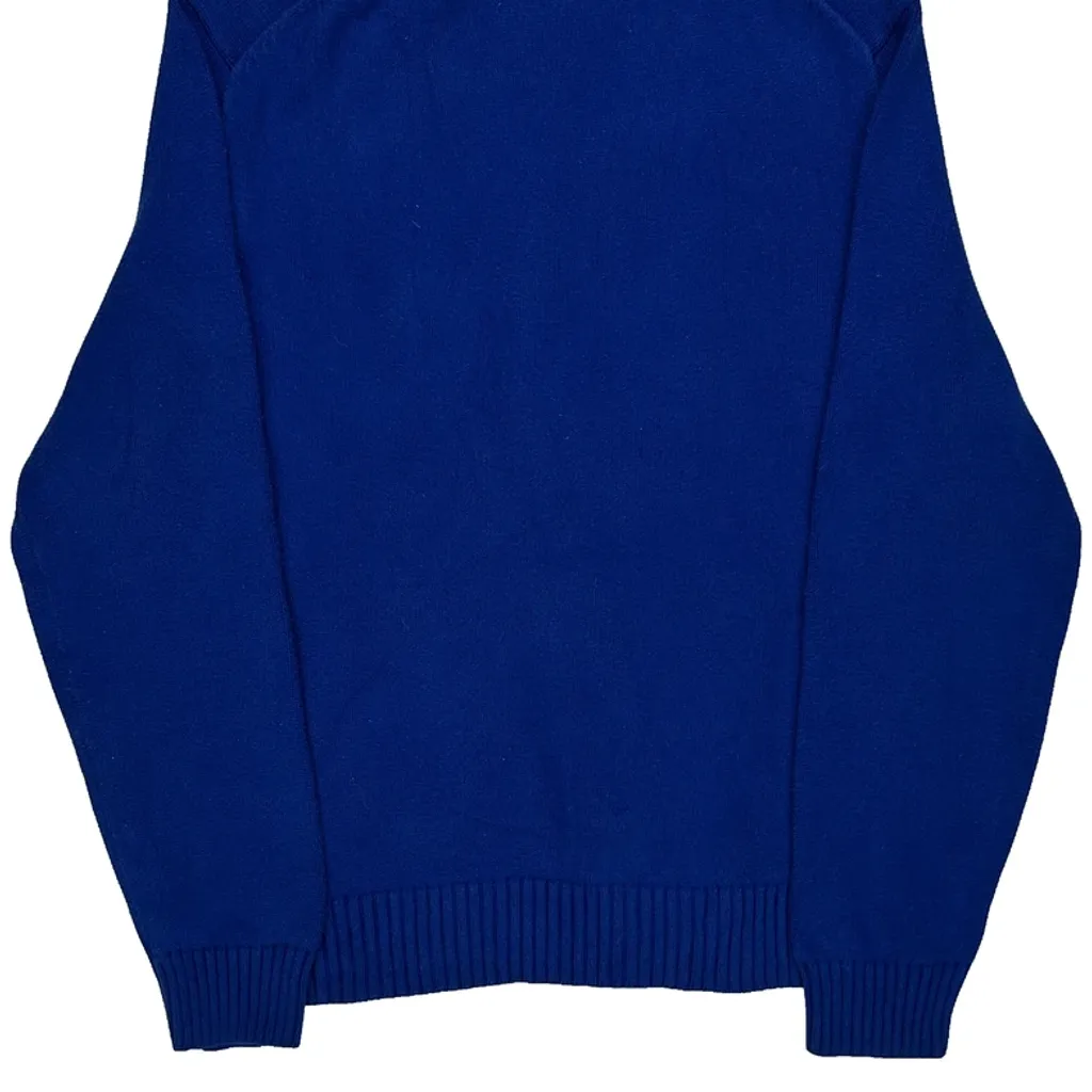 Polo By Ralph Lauren 1/4 Zip - Large Blue Cotton - Image 6