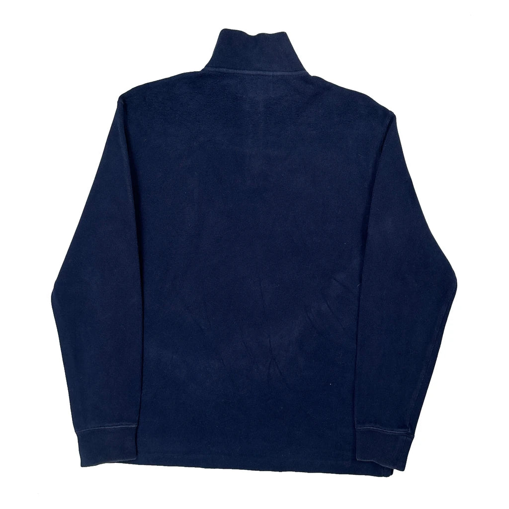 Polo By Ralph Lauren 1/4 Zip - Medium Blue Cotton - Image 2