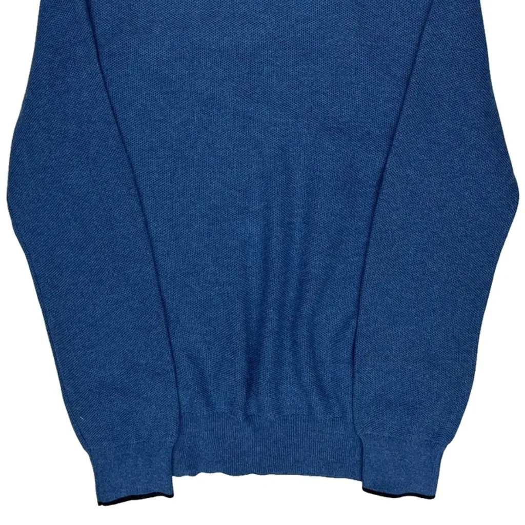 Polo By Ralph Lauren 1/4 Zip - Medium Blue Cotton - Image 6