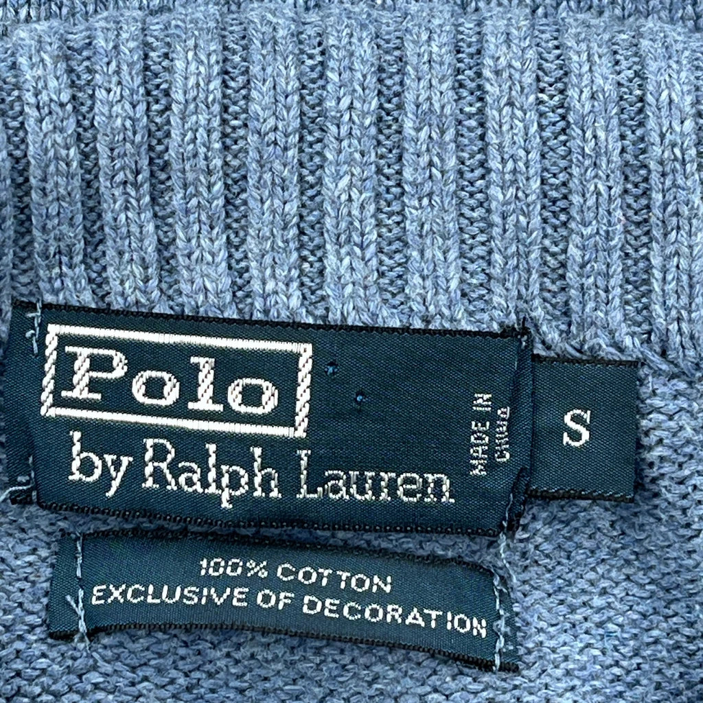 Polo By Ralph Lauren 1/4 Zip - Small Blue Cotton - Image 3