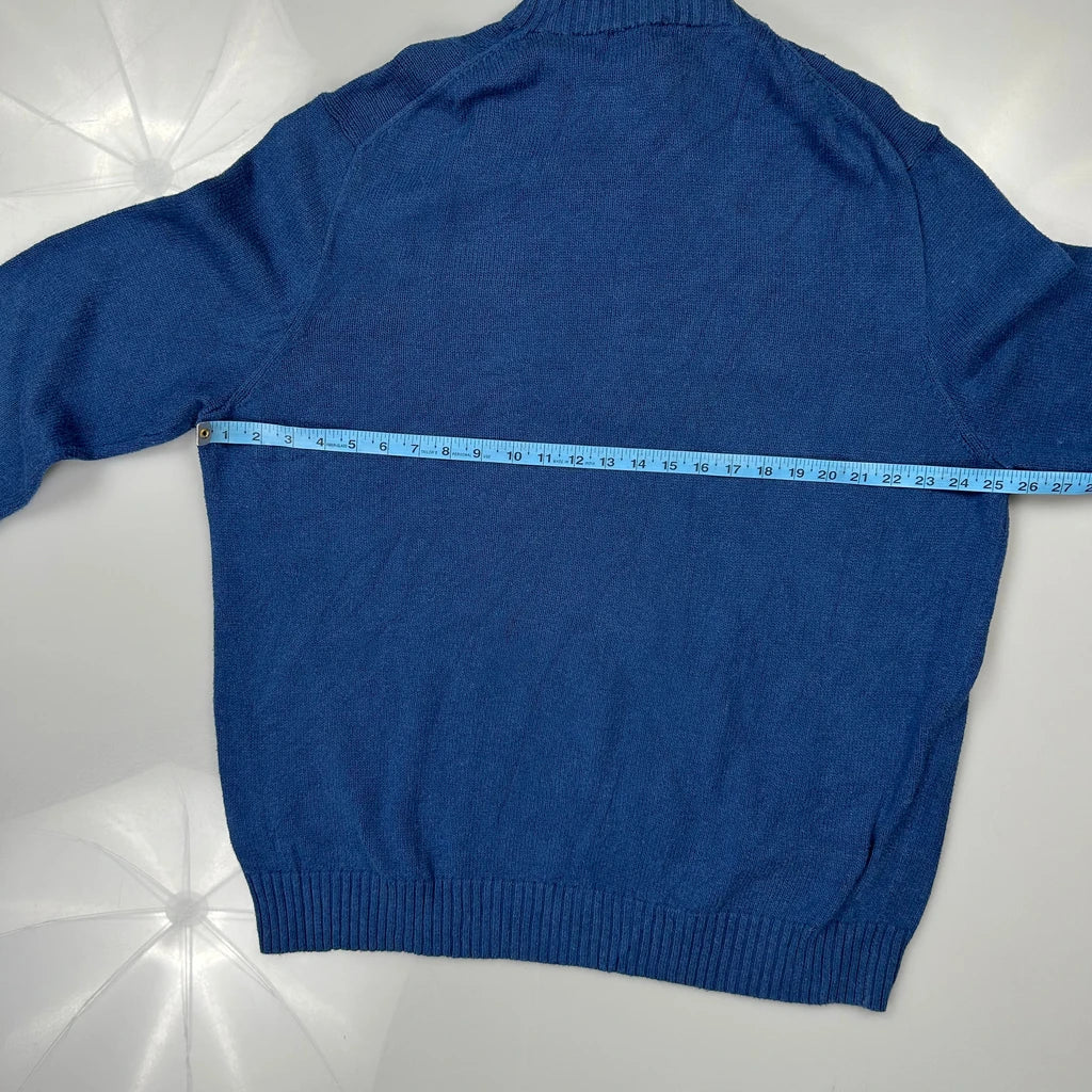 Polo By Ralph Lauren 1/4 Zip - XL Blue Cotton - Image 3