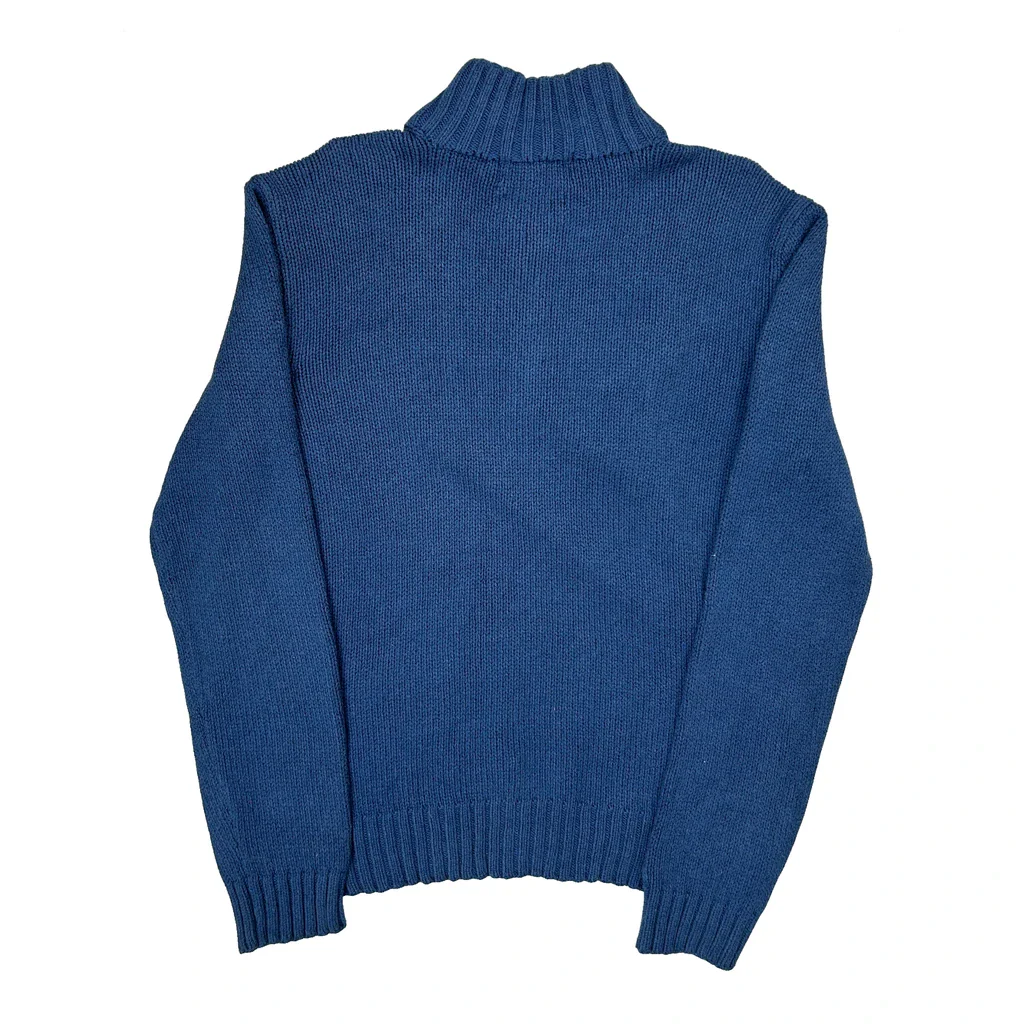 Polo By Ralph Lauren 1/4 Zip - XL Blue Cotton - Image 2