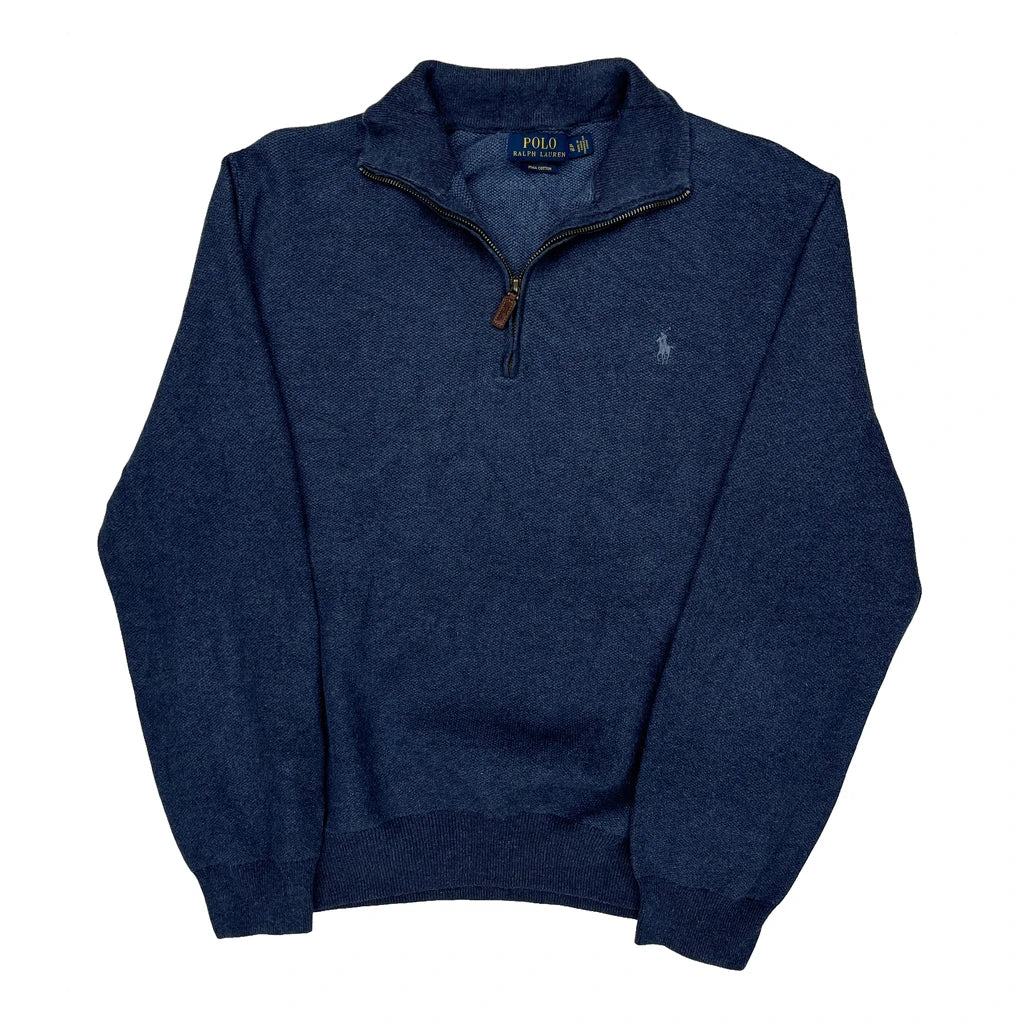 Polo By Ralph Lauren 1/4 Zip - XL Blue Cotton