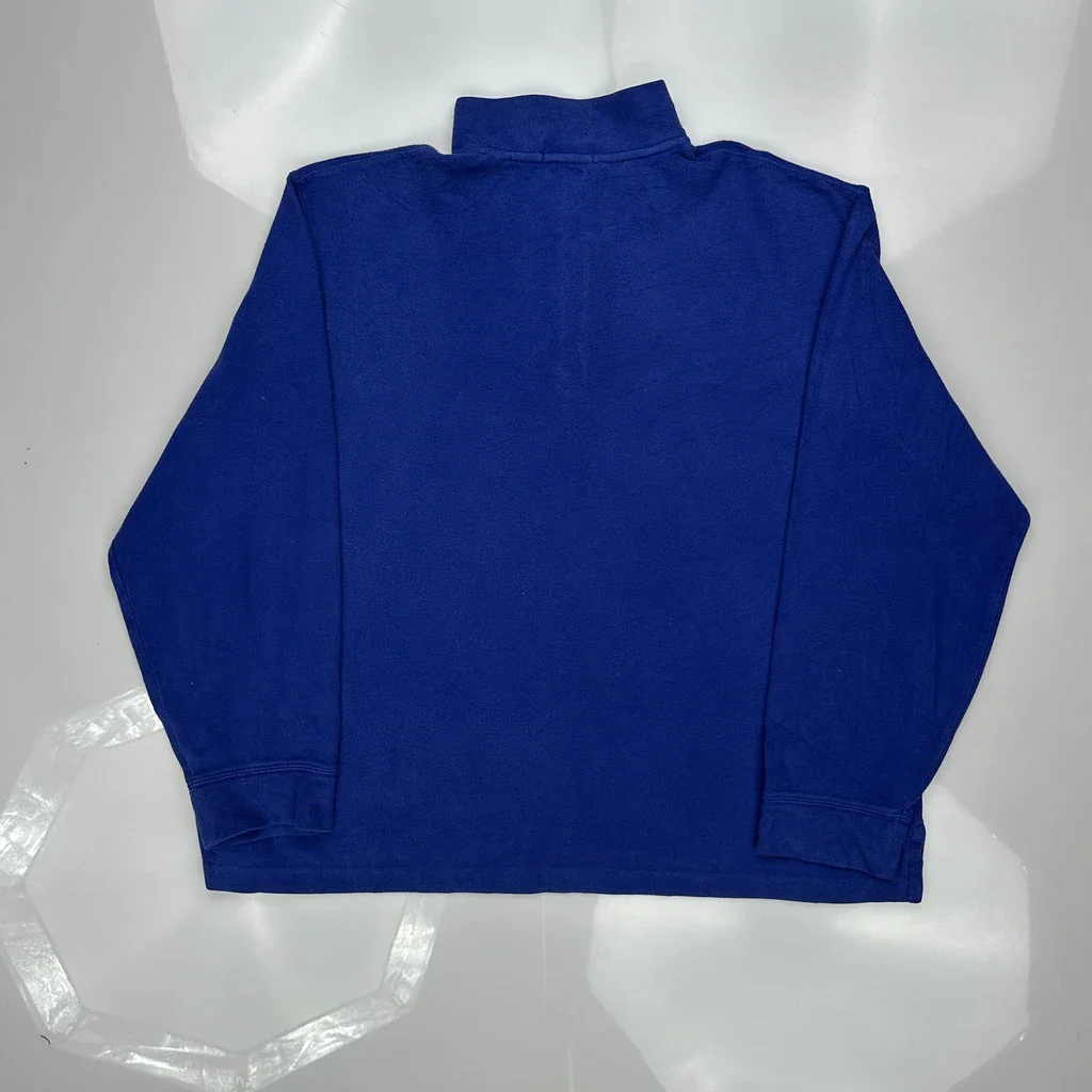 Polo By Ralph Lauren 1/4 Zip - XL Blue Cotton - Image 4