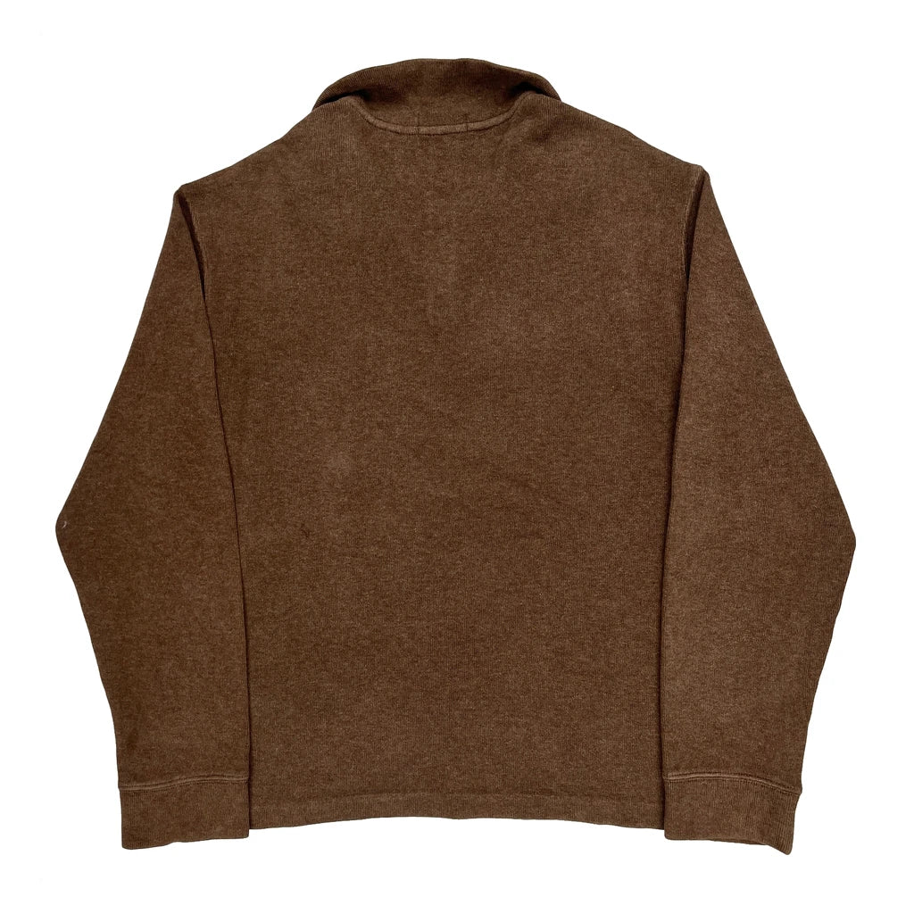 Polo By Ralph Lauren 1/4 Zip - XL Brown Cotton - Image 2