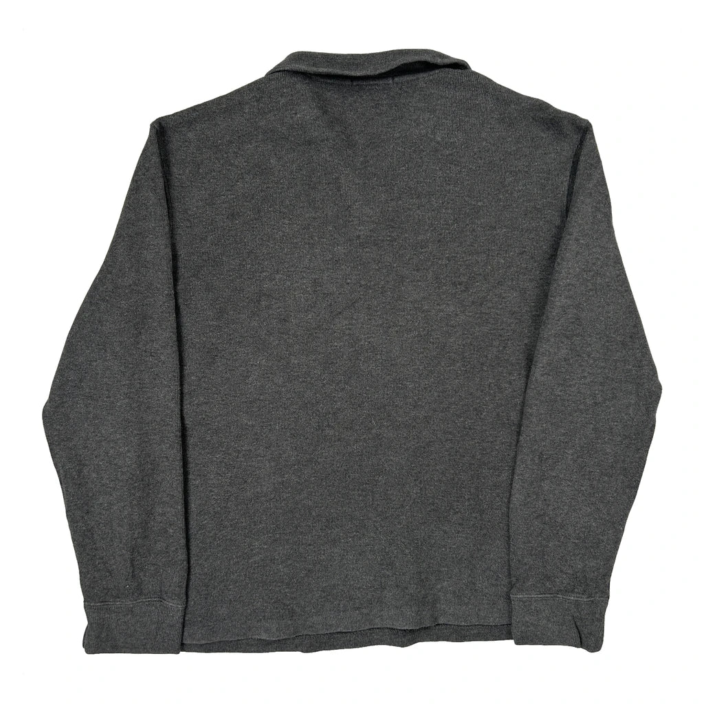 Polo By Ralph Lauren 1/4 Zip - Large Gray Cotton - Image 2