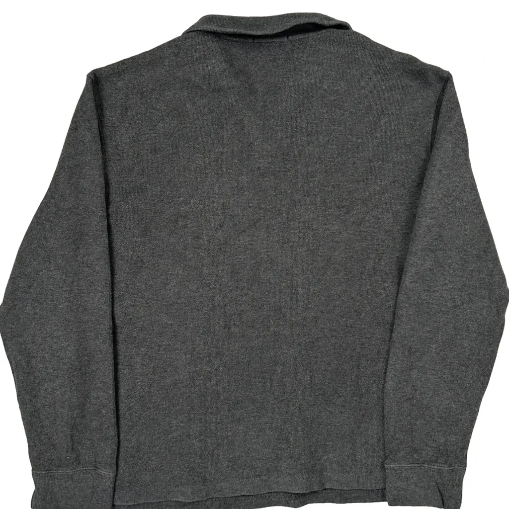 Polo By Ralph Lauren 1/4 Zip - Large Gray Cotton - Image 6