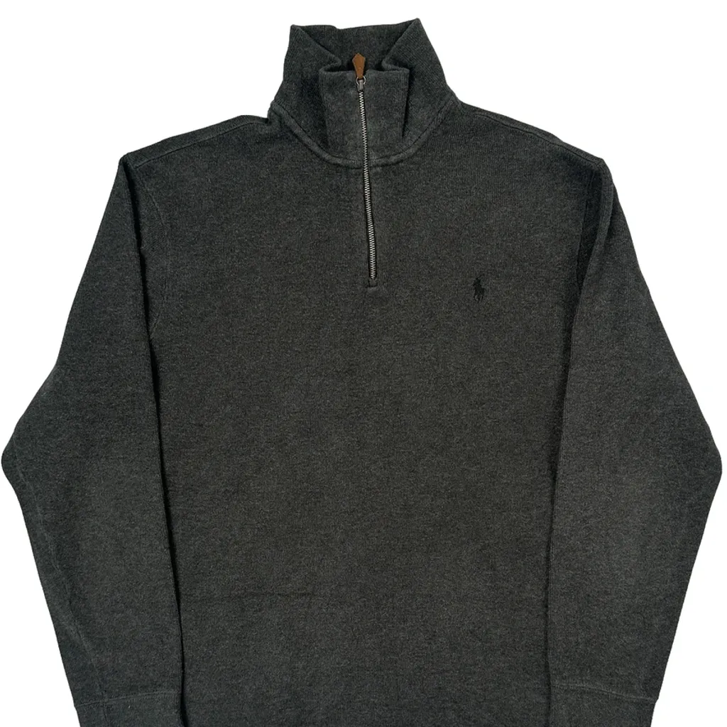 Polo By Ralph Lauren 1/4 Zip - Medium Gray Cotton - Image 5