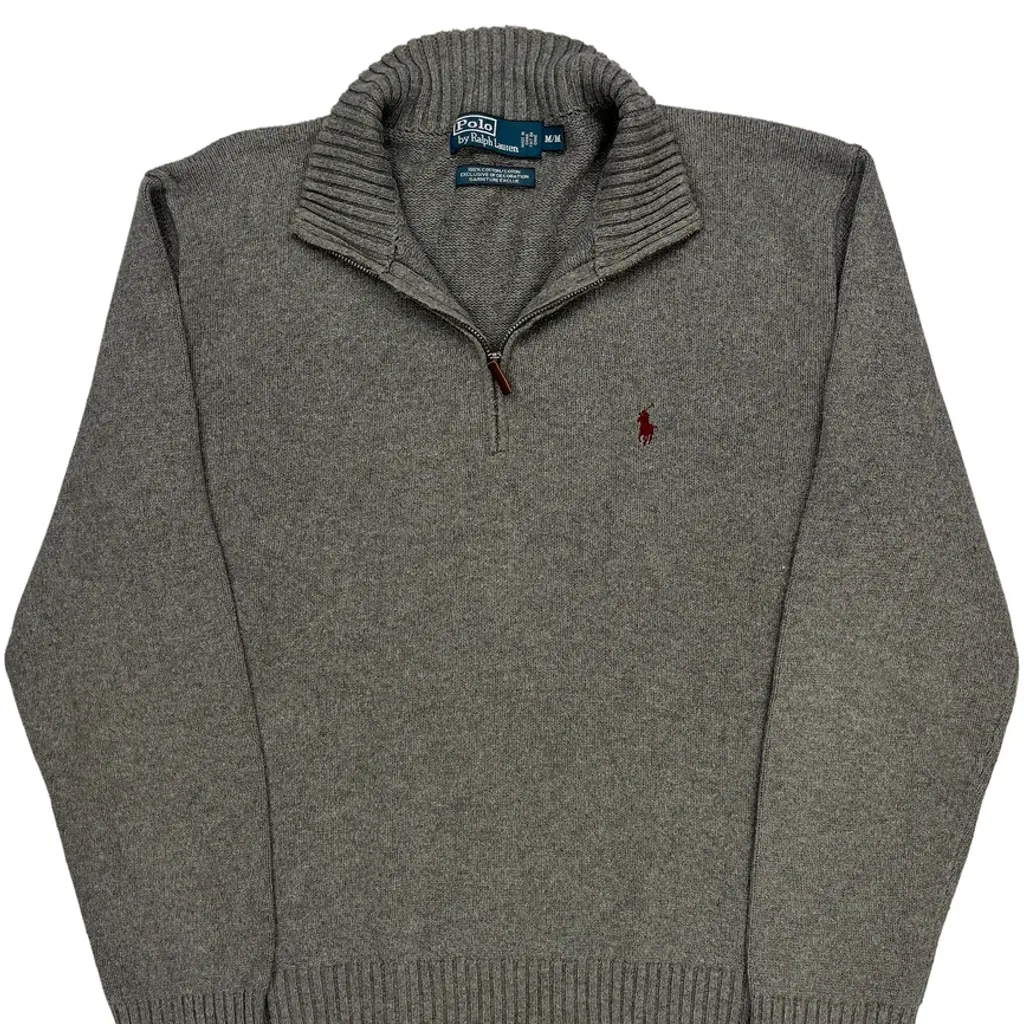 Polo By Ralph Lauren 1/4 Zip - Medium Gray Cotton - Image 4