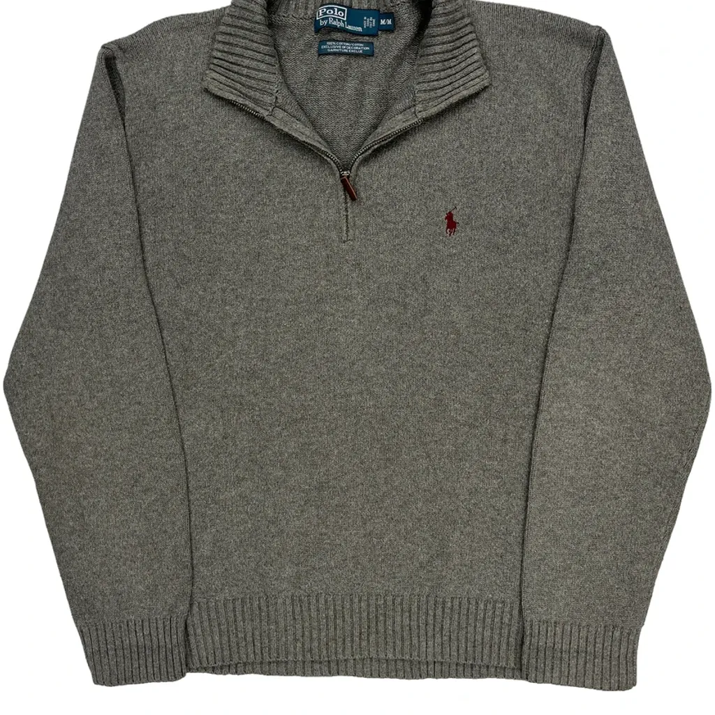 Polo By Ralph Lauren 1/4 Zip - Medium Gray Cotton - Image 5