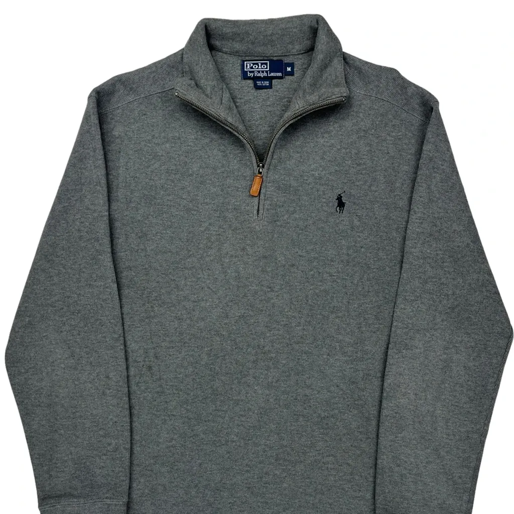 Polo By Ralph Lauren 1/4 Zip - Medium Gray Cotton - Image 5