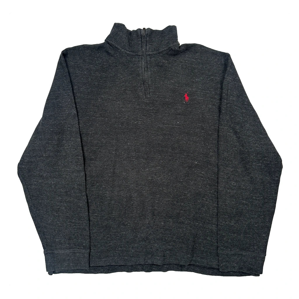 Polo By Ralph Lauren 1/4 Zip - XL Gray Cotton